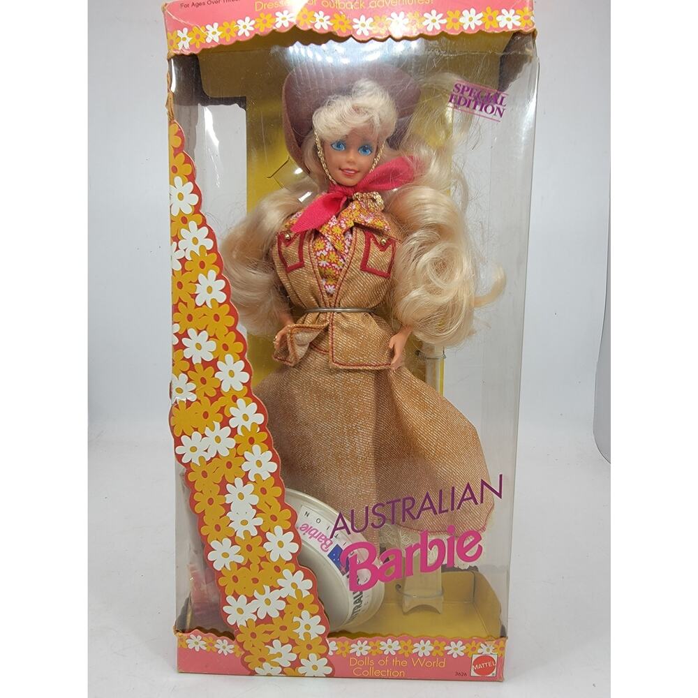 Australian Barbie Dolls of the World Special Edition 1992 Mattel 3626 Box Damage